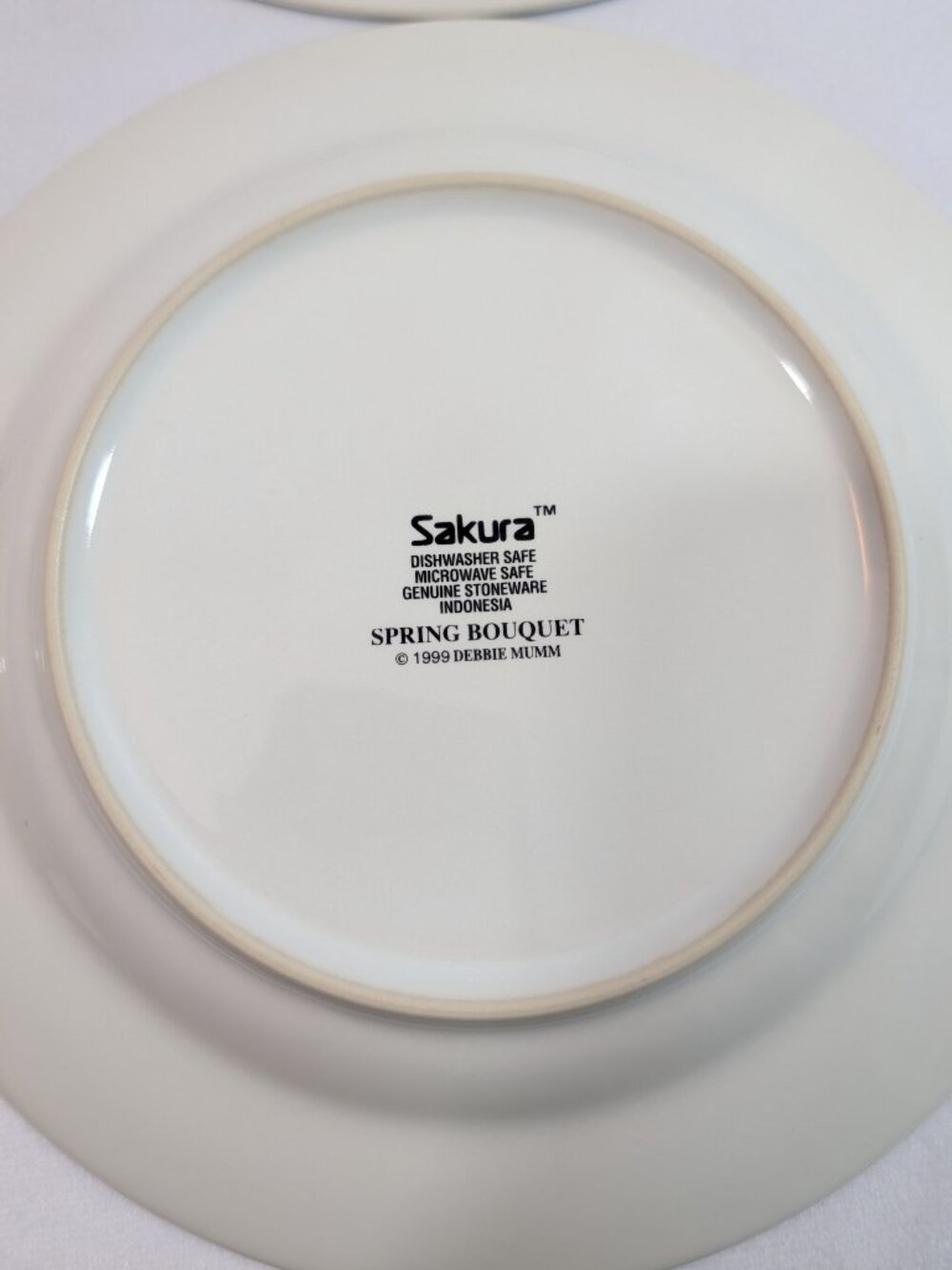 Sakura Debbie Mumm Spring Bouquet Set of 4 Salad Dessert Plates 8 inch - Picture 7 of 8